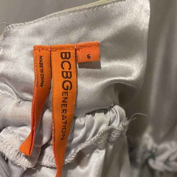 BCBGeneration dress, lime green and silver, size 6 - Picture 5 of 8